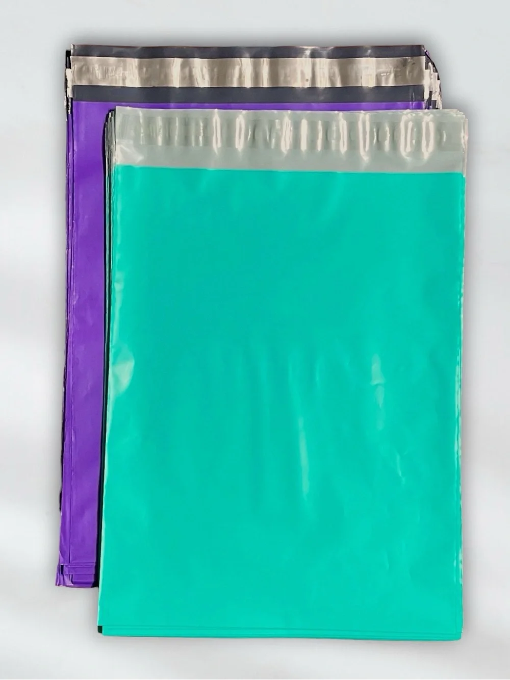 10x13 Poly Mailers Shipping Envelopes Purple Teal Colorful Mix 50 Pc Self Seal